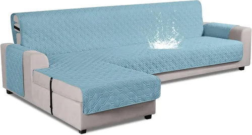 Miniatura 26 de VANSOFY Fundas de Sofá Seccional Mejoradas 100% Impermeables en Forma de L Funda Reversible para Chaise Lounge Funda Protectora de Sofá Seccional