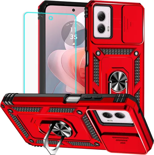 Miniatura 8 de HNHYGETE Funda para Moto G Power 5G 2024 con protector de pantalla: [grado militar de 20 pies a prueba de caídas] Funda protectora a prueba