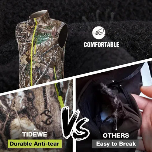 Miniatura 4 de TIDEWE Chaleco térmico ligero para mujer con batería para cazarsenderismo