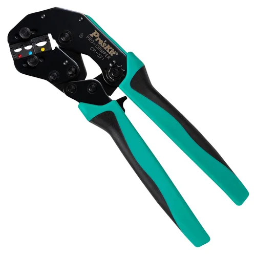 Pro'sKit 902-152 CrimPro Crimper para terminales aislados RD/YL/BU - Tipo estándar, Multicolor