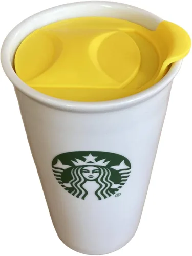 Miniatura 2 de MIE Tapa de repuesto para taza de café y taza de té – Compatible con taza de viaje de cerámica Starbucks de 10 oz / 12 oz / 16 oz, tapa deslizante