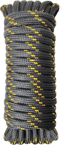 Cuerda de polipropileno trenzada de diamante, mezcla de cuerda de nailon, cuerdas gruesas y resistentes de 1/2 pulgada y 50 pies de alta