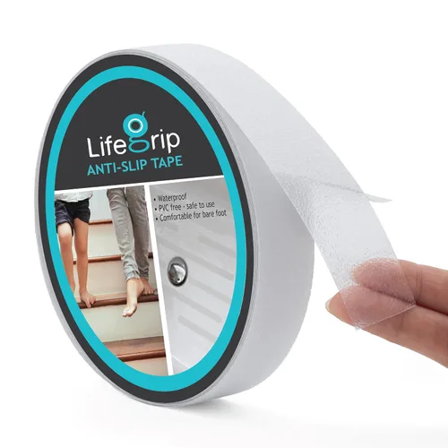Miniatura 10 de LifeGrip - Cinta antideslizante transparente, de 1 pulgada por 17 pies, cinta de agarre de tracción antideslizante para bañeras, barcos, escaleras