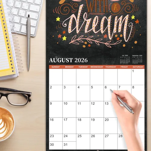Miniatura 7 de Calendario 2026-2027 – Calendario de pared 2026-2027, julio 2026 – diciembre 2027, 12 x 24 pulgadas (abierto), calendario de pared de 18 meses
