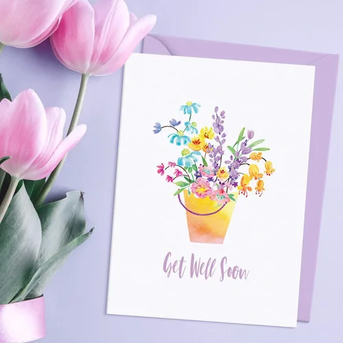 Miniatura 3 de Sweetzer & Orange Tarjetas de recuperación a granel con sobres, paquete de 24 hojas de recupérate pronto. Tarjetas de felicitación gruesas de 300