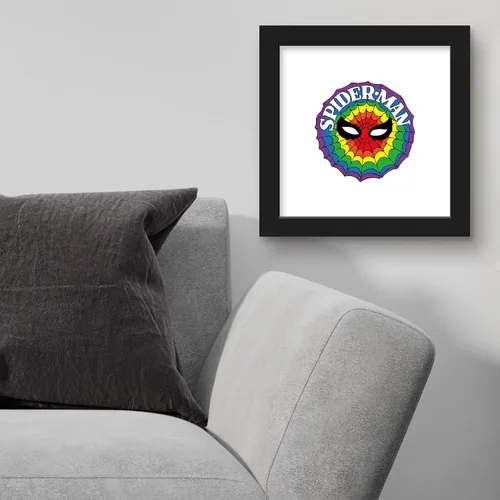 Miniatura 3 de Trends International Gallery Pops Marvel Spider-Man - Póster de pared retro con diseño de arco iris, 12.00 x 12.00 pulgadas, versión de marco negro