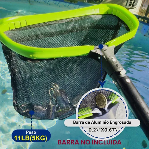 Miniatura 3 de Sepetrel Red de piscina, redes profesionales de skimmer de hojas de piscina para limpieza con bolsa grande de doble capa y resistente, marco