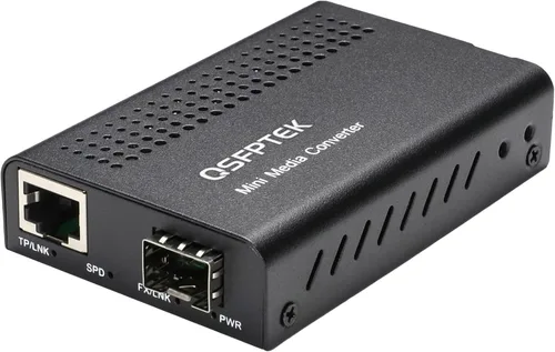 10G MINI Media Coverter, 10Gigabit Ethernet Media Converter, 10GB Gigabit Fibra a 10Gbe Cobre UTP Convertidor Medio, Mini No Administrado 1x