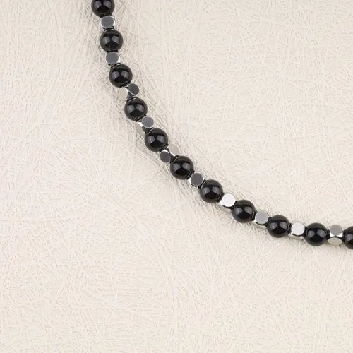 Miniatura 6 de GAVU Pulsera de cuentas de piedra para hombre con cierre de acero inoxidable