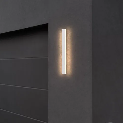 Miniatura 13 de LEEKI - Lámpara exterior moderna de 24 pulgadas - Luminaria exterior rectangular - 19W 3000K - IP65 Antióxido - Negro