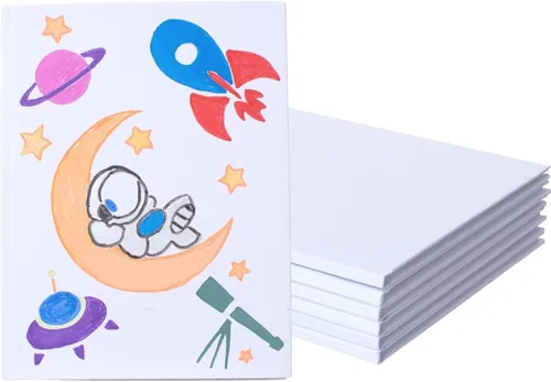 Paquete de 6 libros en blanco de tapa dura, cuaderno de bocetos sin líneas de 6x8 pulgadas - 18 hojas/36 páginas cada uno, paquete a granel de
