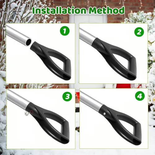 Miniatura 6 de MroMax Mango de agarre en D, 1-1/4 pulgadas de diámetro interior de 1.260 in, pala de nieve de PVC, mango de repuesto, accesorios de jardín, Negro