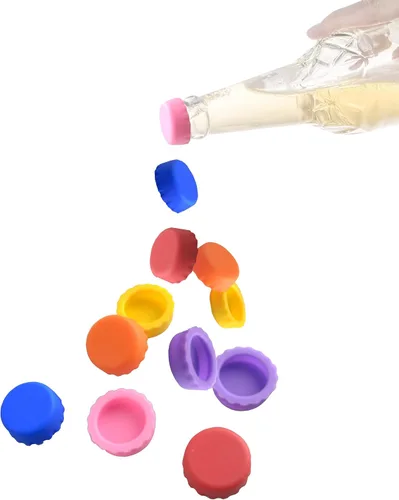 Miniatura 4 de Joso Tapones para botellas, tapa de botella de goma de silicona para ahorro de cerveza, sombrero de tapón de botella de soda, resellado Rosado