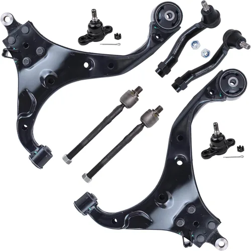 Miniatura 332 de Detroit Axle - Kit de brazos de control de extremo delantero de 8 piezas para Dodge Dakota 00-04, Durango 00-03, 4 brazos de control superior e
