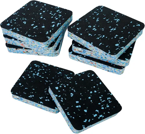 Miniatura 10 de Luwint Almohadillas para cinta de correr, acolchado de espuma de goma, aislamiento de sonido, antivibración, absorción de golpes, láminas de 6 PIEZAS