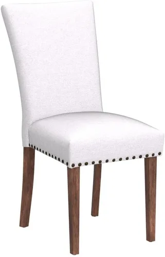 Miniatura 4 de Parsons Juego de 4 sillas de comedor, tapizadas con cabeza de clavo, sillas auxiliares de comedor y cocina con cojines gruesos y patas de madera