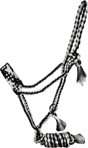 Miniatura 3 de Showman Cinta de nailon tejido halter con correa extraíble de 8 pies