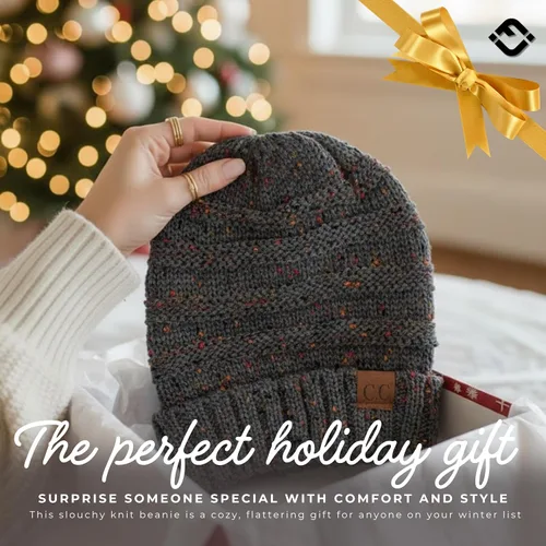 Miniatura 203 de Funky Junque Gorro de moda de punto trenzado de talla extragrande, grueso, abrigado, suave y holgado