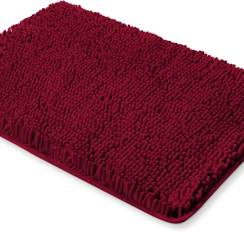 Miniatura 24 de Yeaban Alfombras pequeñas de baño de felpilla de 12 x 12 pulgadas, absorbentes y lavables, antideslizantes, de felpa y suaves para baño, ducha