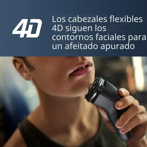 Miniatura 4 de Philips Norelco Shaver 2400 Series, afeitadora eléctrica en seco y húmedo, recortadora emergente, tapa P, negro profundo, modelo X3001/90
