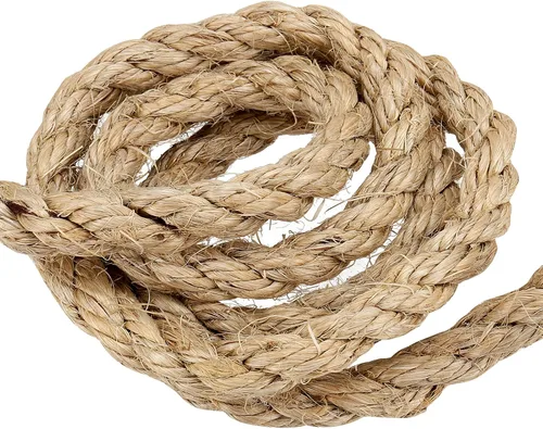 Miniatura 3 de Cuerda de sisal de 1/2 pulgada, cuerda de sisal trenzada de 100 pies para reparar, recuperar el poste rascador de gato, agrupación, decoración