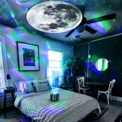 Miniatura 4 de Proyector de estrellas, espacio 15 en 1, luz nocturna con control remoto, proyector de galaxia con altavoz Bluetooth, luz de luna