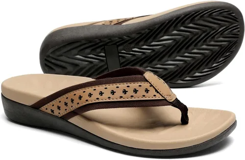 Miniatura 8 de MEGNYA Sandalias ortopédicas para mujer con soporte de arco, sandalias de verano para fascitis plantar para pies planos, cómodas pantuflas de espuma