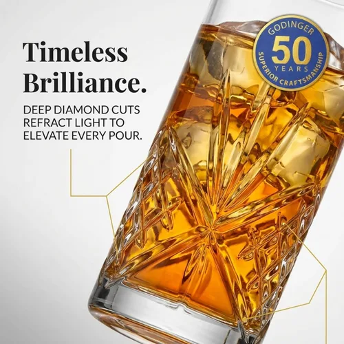 Miniatura 2 de Godinger Vasos altos Collins multiusos para bebidas - Colección Dublin, juego de 4