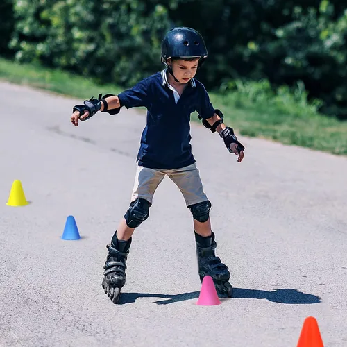 Miniatura 7 de Mini Conos de Agilidad Rodillo - Cono de patinaje: Slalom Conos 25pcs Roller Marker Cups Conos de tráfico de plástico Conos de disco Marcadores