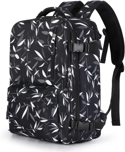 Miniatura 23 de WONHOX - Mochila grande, aprobada para vuelo, unisex, para viajes, trabajo, negocios o laptop, a1-Negro, Medium