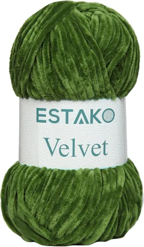 Miniatura 53 de Estako Manta de felpilla de terciopelo amigurumi para tejer y tejer, súper voluminosa, 3.53 oz (132 yardas) (1710 - naranja)