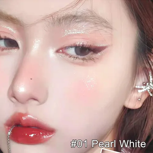 Miniatura 2 de Erinde Maquillaje delineador de ojos con purpurina líquida, delineador de ojos metálico brillante, resistente al agua, brillo debajo de la sombra
