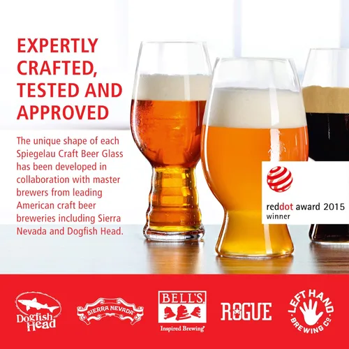Miniatura 3 de Spiegelau Vaso IPA de cerveza artesanal, vasos de cristal hechos en Europa, perfectos para bodas, cumpleaños, vacaciones, cenas, noches