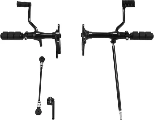 Miniatura 9 de TCT-MOTORPARTS Kit completo de controles delanteros con pedales y estriberas con palancas y varillas para Harley Sportster XL883 XL1200 1991-2003