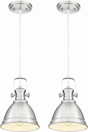 Miniatura 18 de Lámpara colgante moderna, juego de 2 lámparas colgantes, iluminación colgante negra para isla de cocina, AD-2151-1P2 Negro