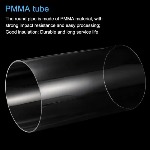 Miniatura 4 de MECCANIXITY Tubo de acrílico transparente rígido redondo 214mm(8.4") DI 220mm(8.7") DE 14" para lámparas y linternas, sistema de refrigeración por