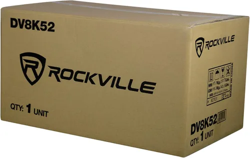 Miniatura 8 de Rockville DV8K52 Subwoofers dobles de 8 pulgadas K5 1600W para automóvil, carga final de 2 ohmios, carcasa ventilada, cono de papel no prensado