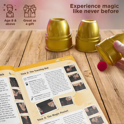 Miniatura 3 de Thames & Kosmos Magic: Gold Edition Juego con 150 trucos Manual de instrucciones a todo color de 96 páginas 42 accesorios Tutoriales