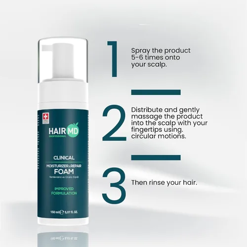 Miniatura 5 de HairMD Transplant Clinical Foam - Fórmula de crecimiento del cabello para hombres de 5.1 fl oz - Nutre y repara el cuero cabelludo después