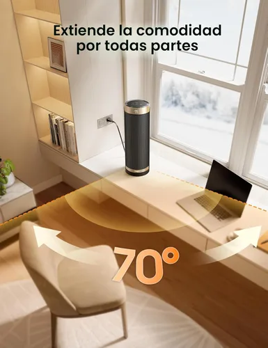 Miniatura 6 de Dreo Calentador de espacio, calentadores eléctricos de 1500 W para uso en interiores con termostato, oscilación de 70°, 8 protecciones de seguridad