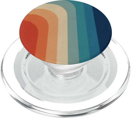 Miniatura 9 de PopSockets de los años 60 y 70, diseño de rayas hippie