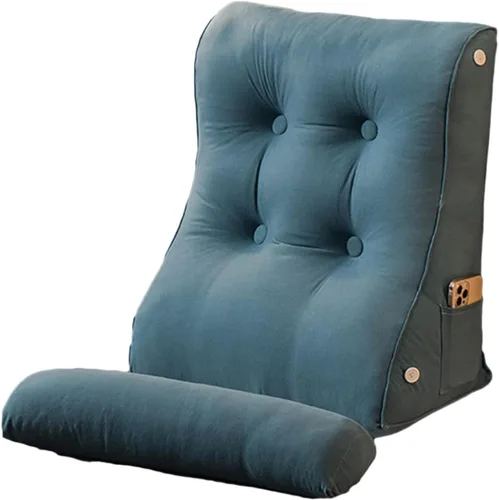 Miniatura 9 de Almohada de lectura triangular con cuña para cabecero y reposo de cama, cojín de apoyo para la espalda para leer, jugar, ver la televisión