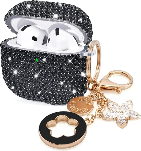 Miniatura 20 de VISOOM Bling Airpods Pro 2ª Generación Funda - Funda para AirPods Pro 2 con Cordón para Mujeres 2024 Crystal iPod Pro 2 Funda de Carga Inalámbrica