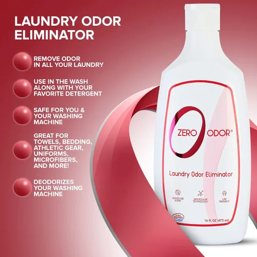 Miniatura 2 de Zero Odor – Eliminador de olores para lavandería – Elimina permanentemente el olor de la ropa – Tecnología molecular patentada. Ideal para ropa