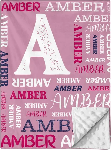 Miniatura 23 de Dyoart Manta personalizada con nombre de bebé, súper suave y cómoda para recién nacidos, mantas personalizadas con nombre, regalos personalizados 14
