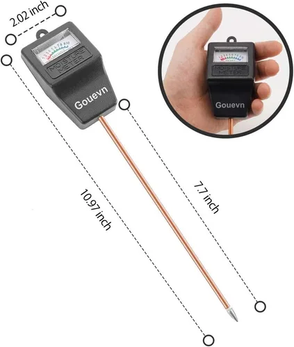 Miniatura 4 de Gouevn Medidor de humedad del suelo, medidor de humedad para plantas en interiores y exteriores, sensor de humedad higrómetro, probador de suelo