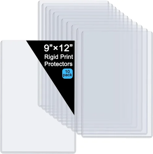 Miniatura 12 de 12 protectores de hojas de plástico duro de 8.5 x 11 pulgadas, protector de impresión rígido, fundas de papel impermeables transparentes, fundas 8.5