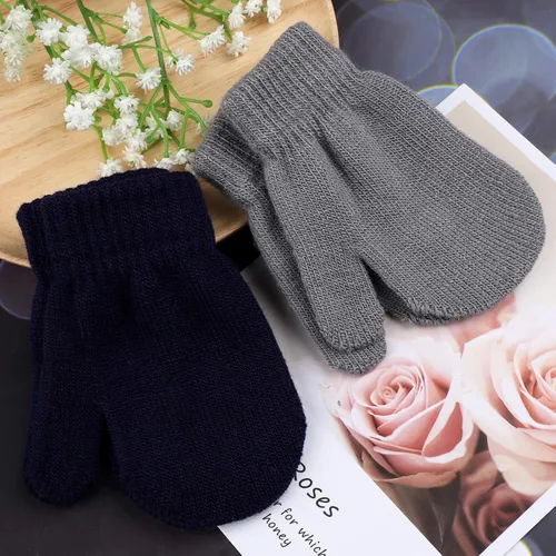 Miniatura 5 de Cooraby 12 pares de guantes de invierno unisex de punto para bebé
