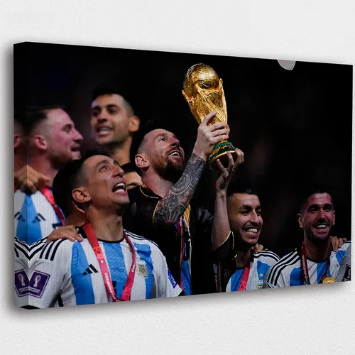 Miniatura 27 de SpiritualHands Lionel Messi - Póster en lienzo de Messi Argentina, póster de fútbol de Leo Messi para dormitorio de niños, 8 x 12 pulgadas, listo