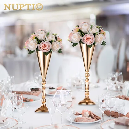 Miniatura 2 de NUPTIO Bolas de Flores para Centros de Mesa de Boda - 6 Piezas de 9.5 Pulgadas de Diámetro Arreglo de Bolas de Flores Artificiales Ramo Rosa Rosa